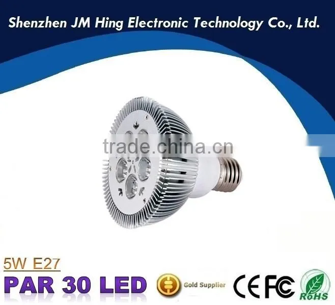 High brightness 5w led light PAR30 500lm E27 spotlight