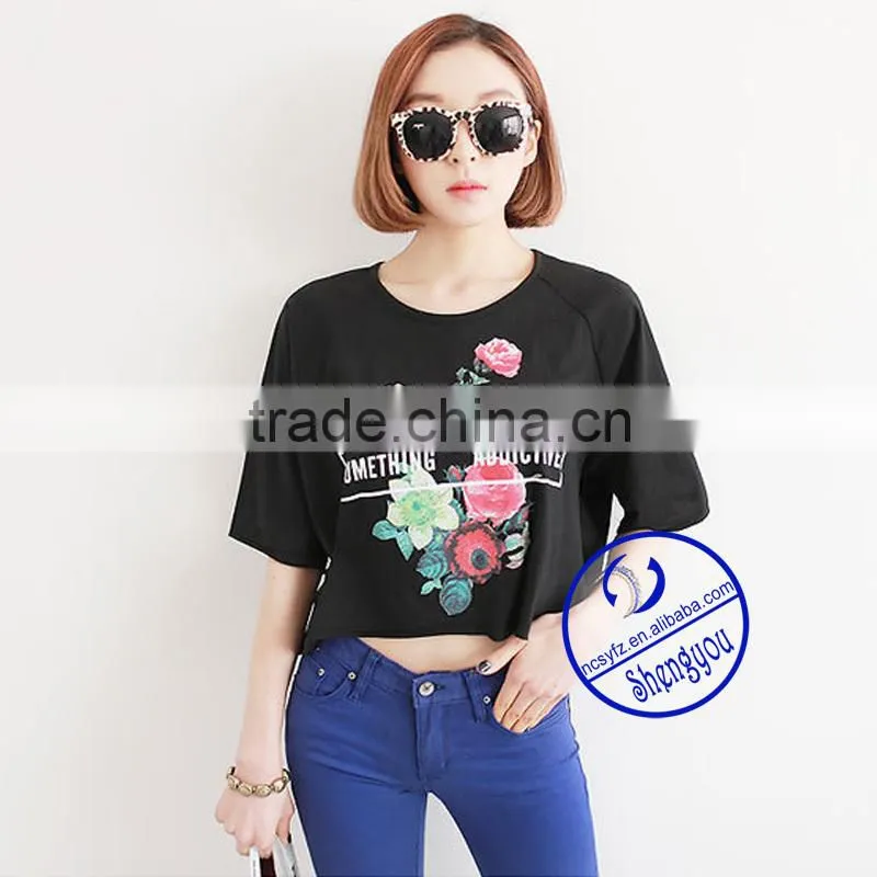2015 China supplier custom women white t-shirt wholesale