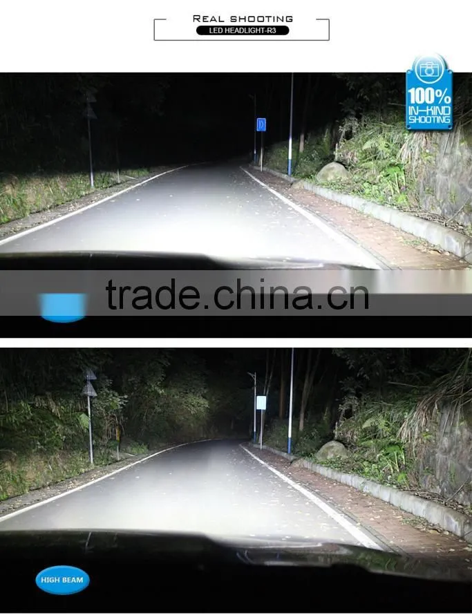 9005 12V R3 Led Fog Headlights 40W 4800LM Led Headlight For Cars 9005 9006 9007 H4 H8 H9 H10 H11 H13
