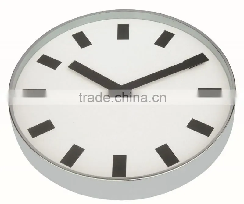 Wholesale metal round shaped wall clock, decorative wall mounted clock
