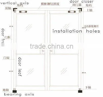 Aluminum glass door for store front or home A-96