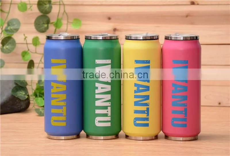 Manufacturer selling zip-top can shape stainless steel vacuum flask