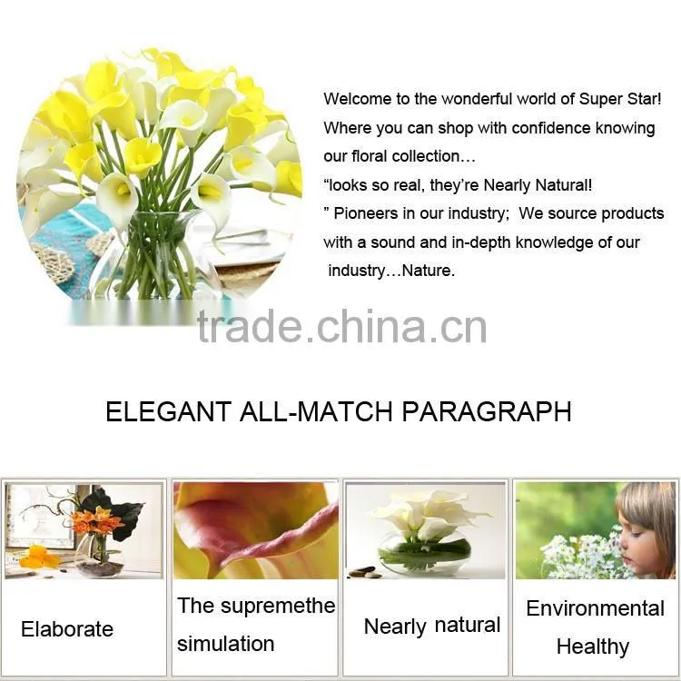 SS flowers arrangement calla lily decorative handmade artificial flower making