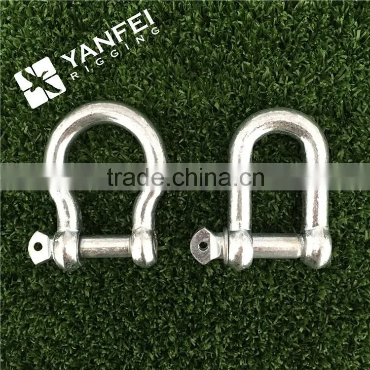 Stainless Steel D Type Shackle With Round Pin