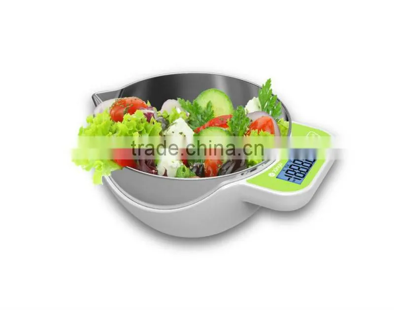 Digital Kitchen Scale with Bowl New and hot sale item with 5KG/1g, FOUR UNIT
