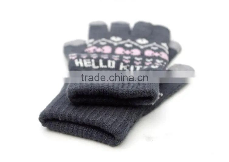 Best Gift for Christmas For Lovers Lovely Cartoon patterns Touch Screen Gloves