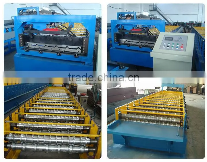 Corrugated iron roofing sheet roll forming making machine made in China