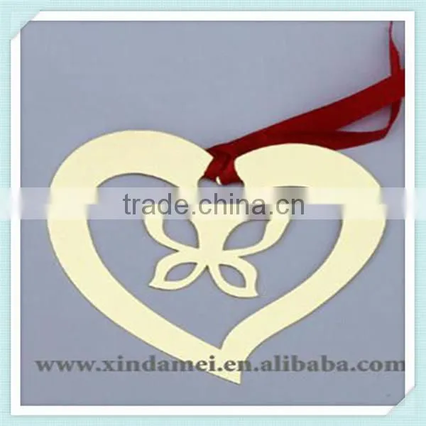 factory price fancy rose brass paper clip bookmark (xdm-bk236)