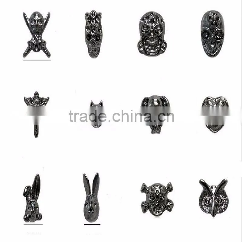 3D Nail Art DIY Rhinestone Decoration Nail Accessories Rock Punk Alloy Skull Rivet Craw For Manicure Tools