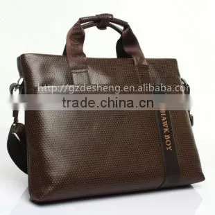 Fashion trendy mens leather messenger bag