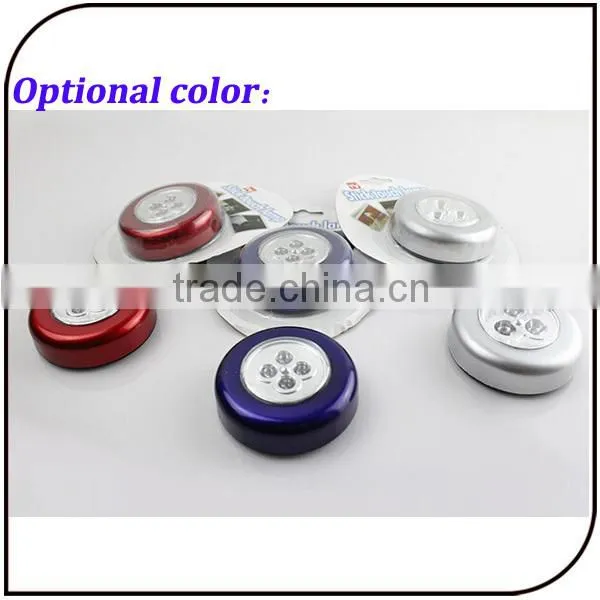 Portable design can install in car cheap 3LED touch lamp with paper glue