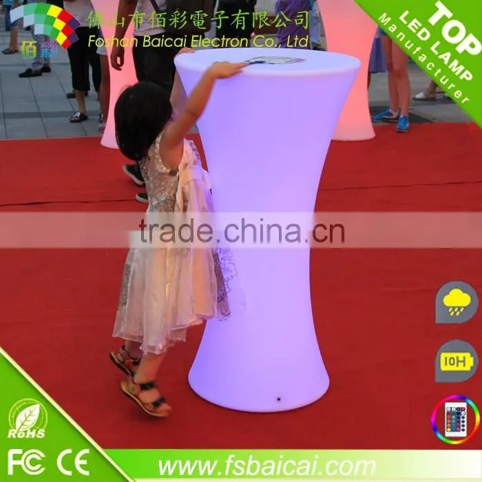 CE&ROHS approved illuminated bar furniture/led table/led light bar table