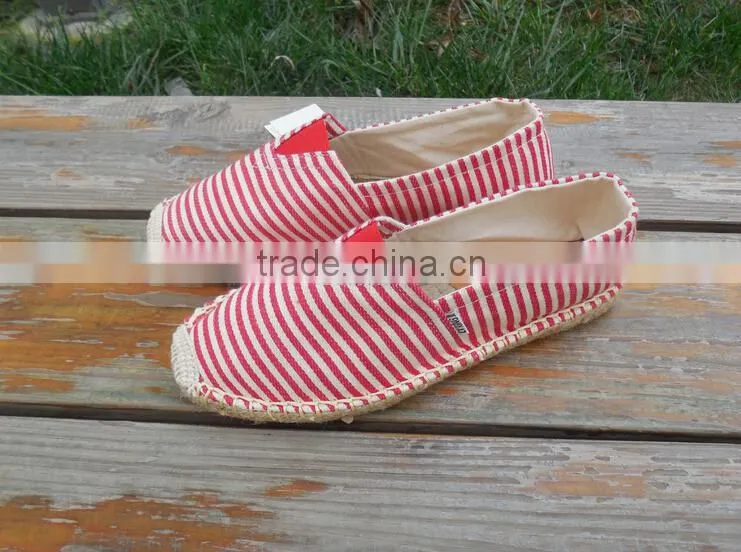 Flat stripe Canvas Espadrilles Jute les espadrilles