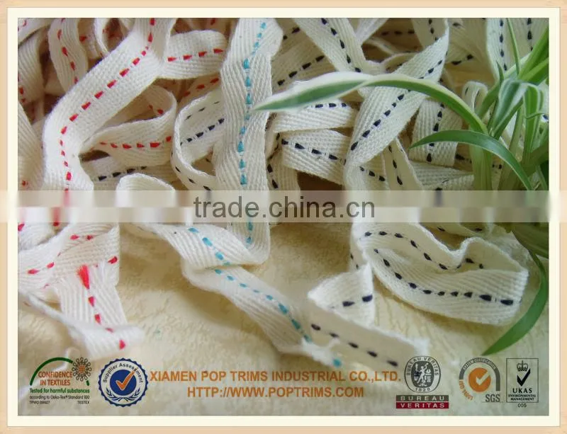 wholesale saddle stitched cotton ribbon