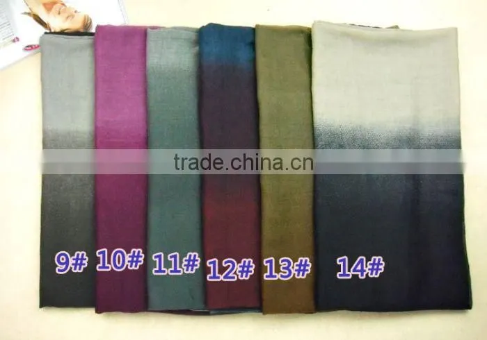 Hot Ombre Viscose women shawl scarf Voile Scarves 180*90 Pashmina Shawls Muslim Hijab