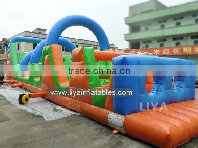 2016 hot sale giant inflatable obstacle course game equipment for children and adult