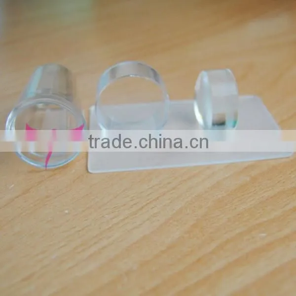 Nail clear jelly stamper with cap 2.8cm stamper head welcome OEM/ODM we also have 3.8cm head