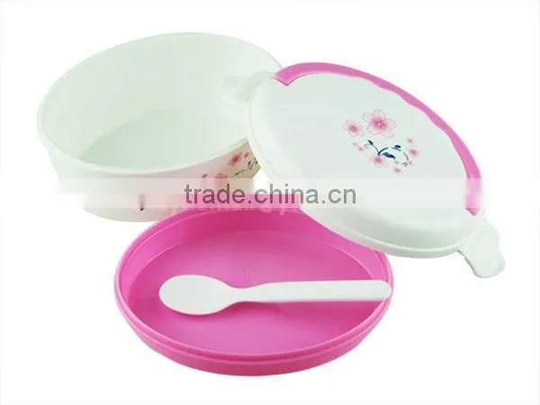 plastic lunch box (doule layer) new item