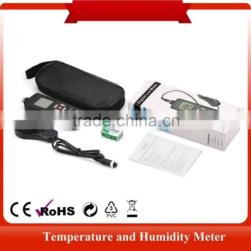 3-in-1 digital lux meter light sensor handheld with temperature and humidity TL-601