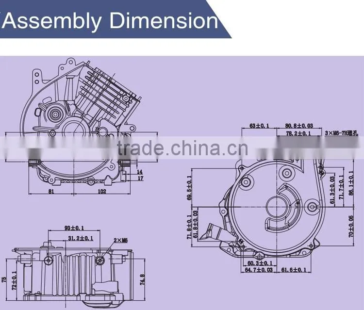 SC80 air-cooled single cylinder gasoline engine