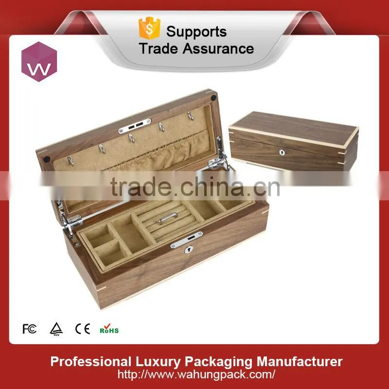 Square White Glossy Finishing Wooden KeyLock Gift Box For Jewellery