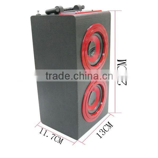 Stereo HIFI Cube Portable Wooden Speaker