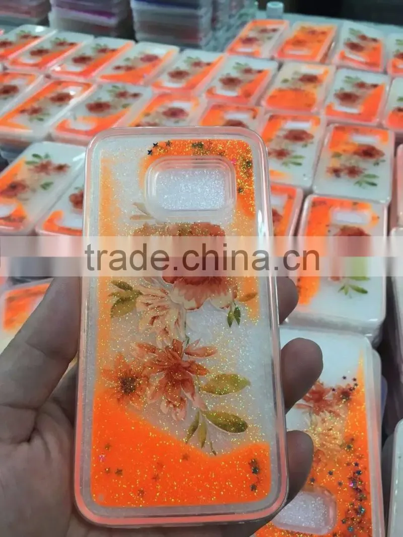 Hot Bling Glitter Stars Liquid Quicksand Hard Back Phone Case Cover For Samsung Galaxy Note 4 IV N9100 Hourglass Cases