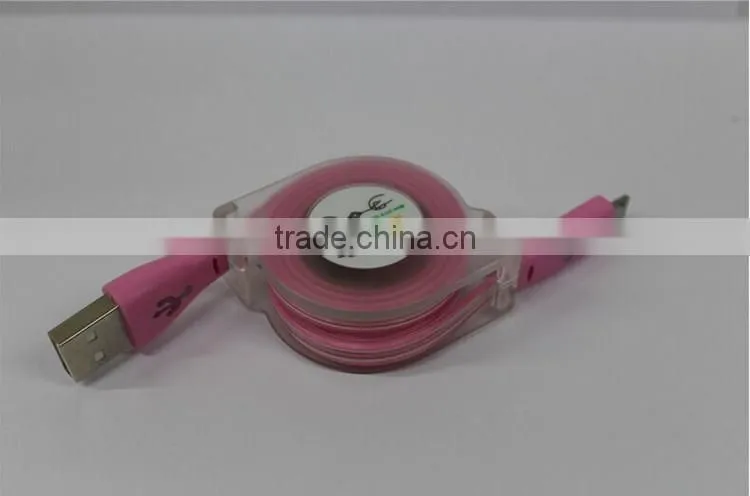 High Quality 1/2/3m Retractable Charging Cable