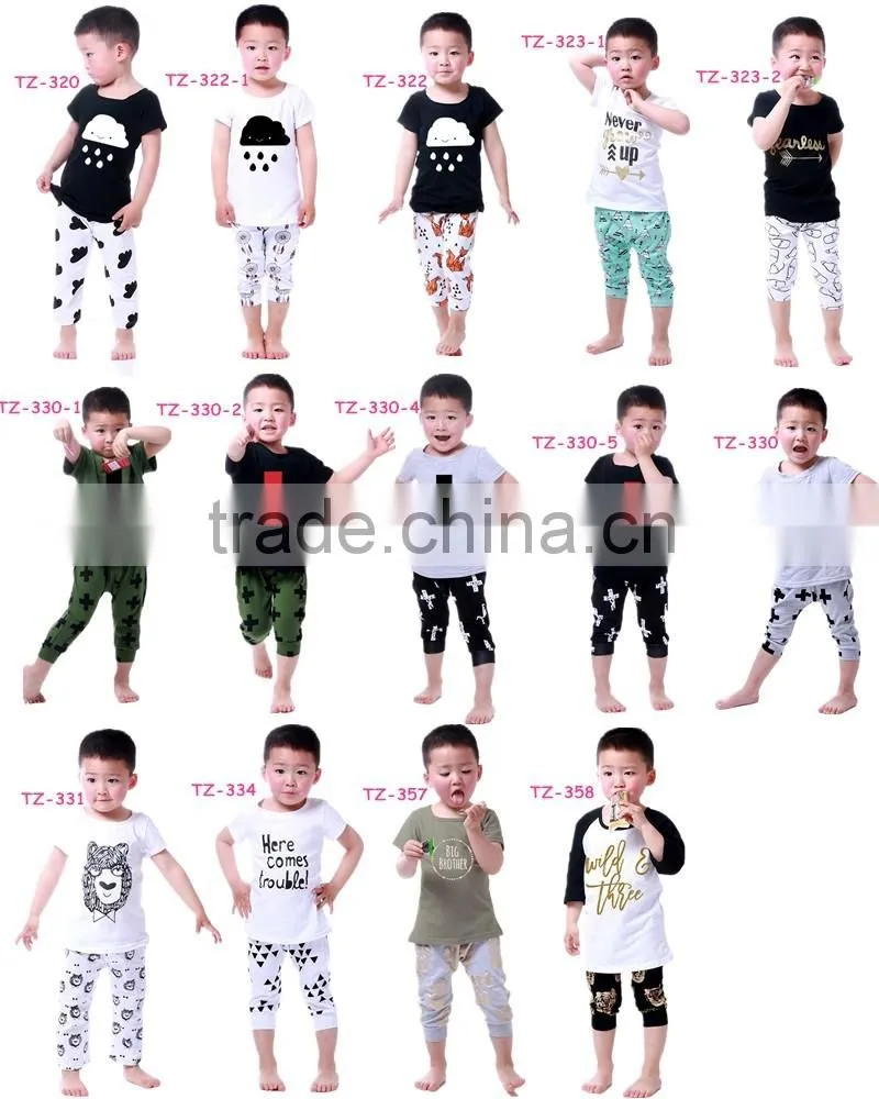boys clothes summer 2016 new with The blcak Cross baby clothing sets