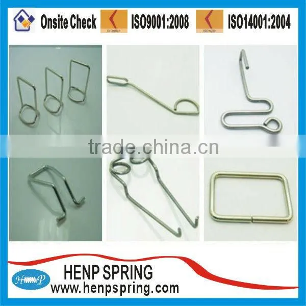 hot wire forming parts retaining spring clips