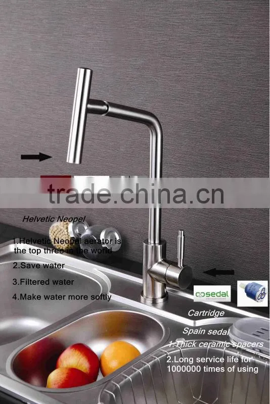 SUZAN(2204) European style lead free SUS304 stainless steel kitchen faucet&tap(2204)