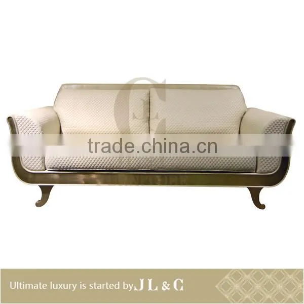 JS71-03 Three Seat Sofa With Stainless Steel Frame in Living Room From JL&C furniture lastest designs (China supplier)