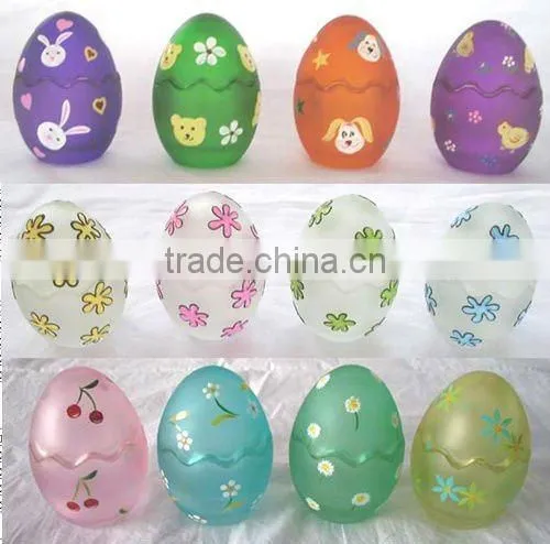 hand painted egg candle cup