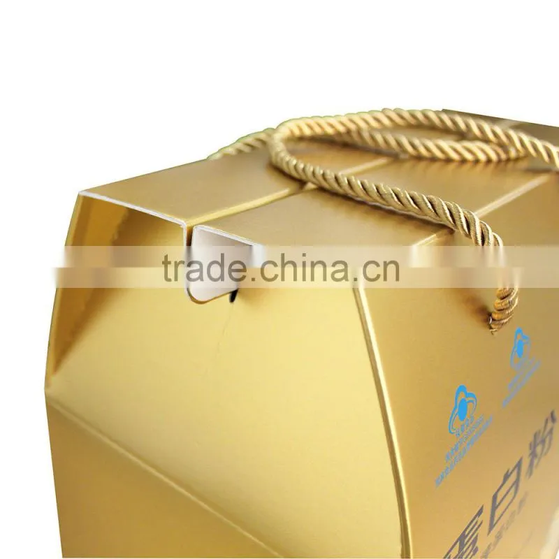 Hot new elegant cardboard gift box carry handle