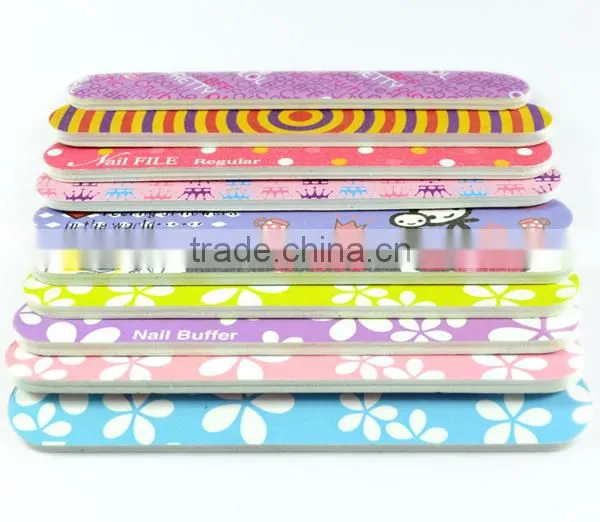 Wholesale custom bling acrylic rhinesone nail file emery board nail care coloful nail file factory