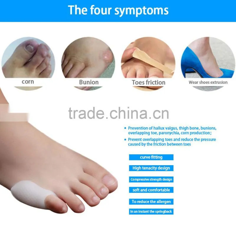 Toe space protector orthotic with silicone gel,hallux valgus orthotic for little toe