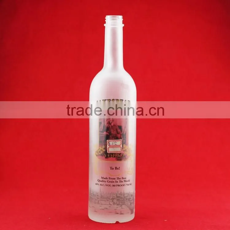 Good quality printing flower bottles fancy wildesd turkeyleg bottles 700ml empty liqueur bottles