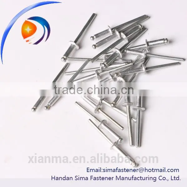 factory good qulity low price open end dome head nail blind rivet
