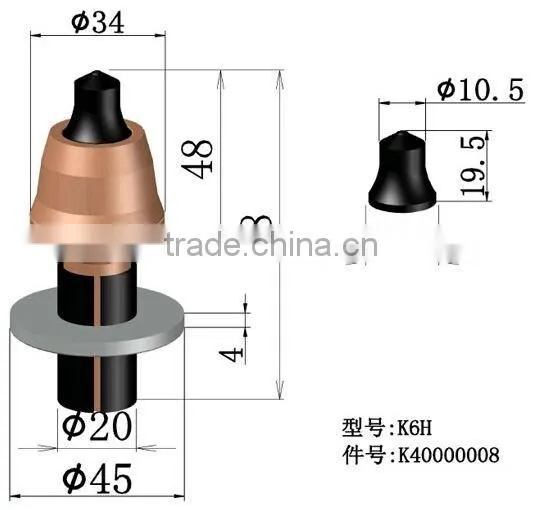 Tungsten carbide coal cutting picks