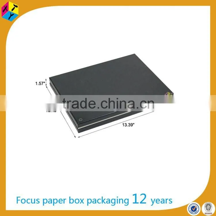 plain packaging cardboard matte black boxes for garment