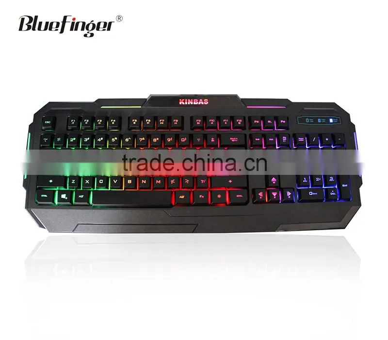 Factory cheaper USB wired Seven color backlit gaming keyboard