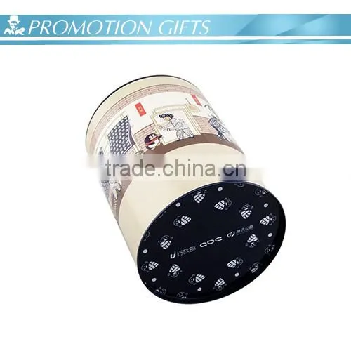 Custom logo round tin money box