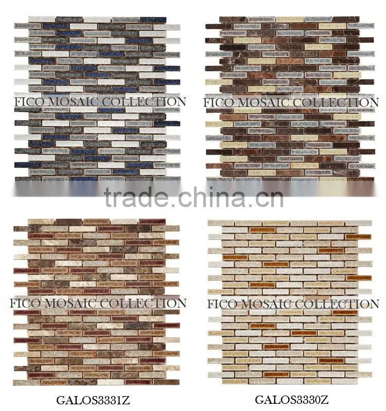 Fico ,GALOS3331Z, black gold marble mosaic tiles for bathrooms