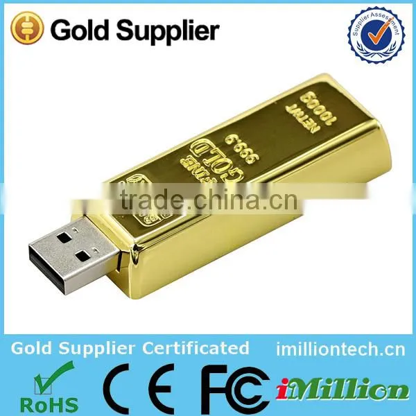 Metal Usb Flash Drive/Pen Drive Gold Bar accept paypal