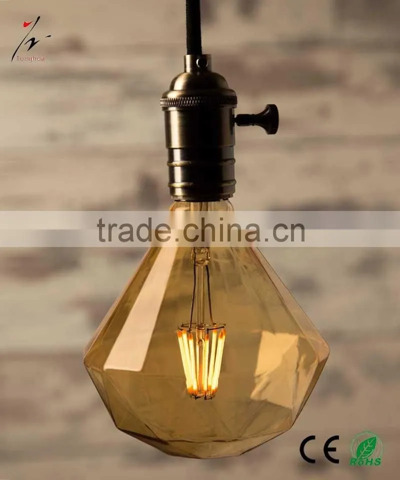 New Design D95 Led Bulb 3W Led Filament Light Bulb E27 Diamond Vintage Light Bulb