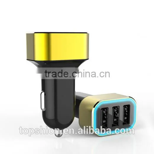 Alibaba express mobile phone & tablet car accessories 3 port usb car charger 5.2a car charger adapter