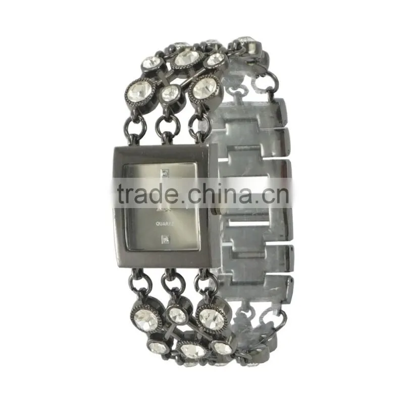 New models unique design big diamond bands alloy quartz jewelry watch