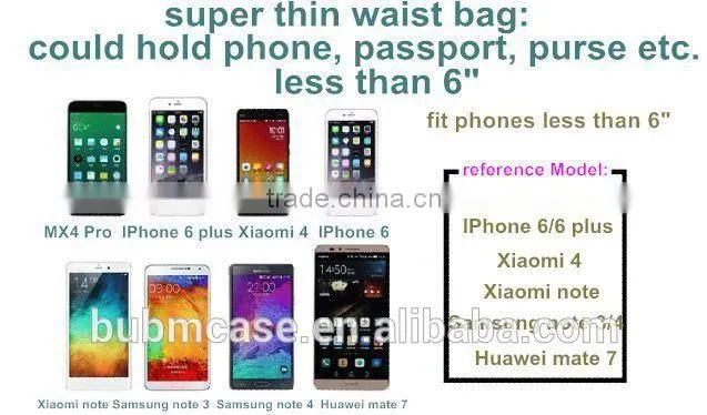 Fashion Waist Bag Casual Waist Pack Sport Bag Waterproof Running Bags Mobile Phone Case for SAMSUNG IPHONE Pocket