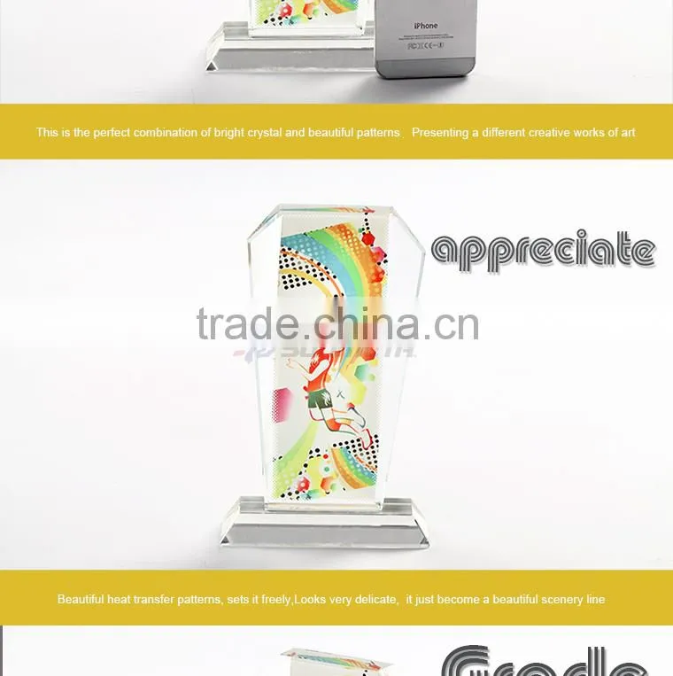 Sunmeta3D crystal wedding gift blank sublimation crystal(BXP02)
