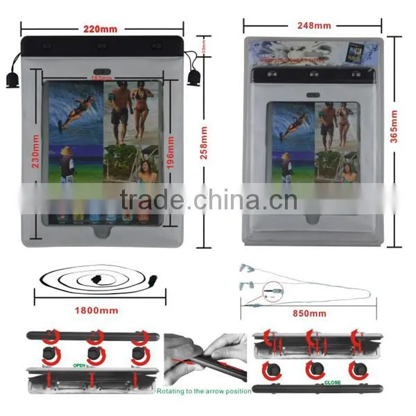 Fashionable kid proof rugged waterproof case for 8 inch zte tablet